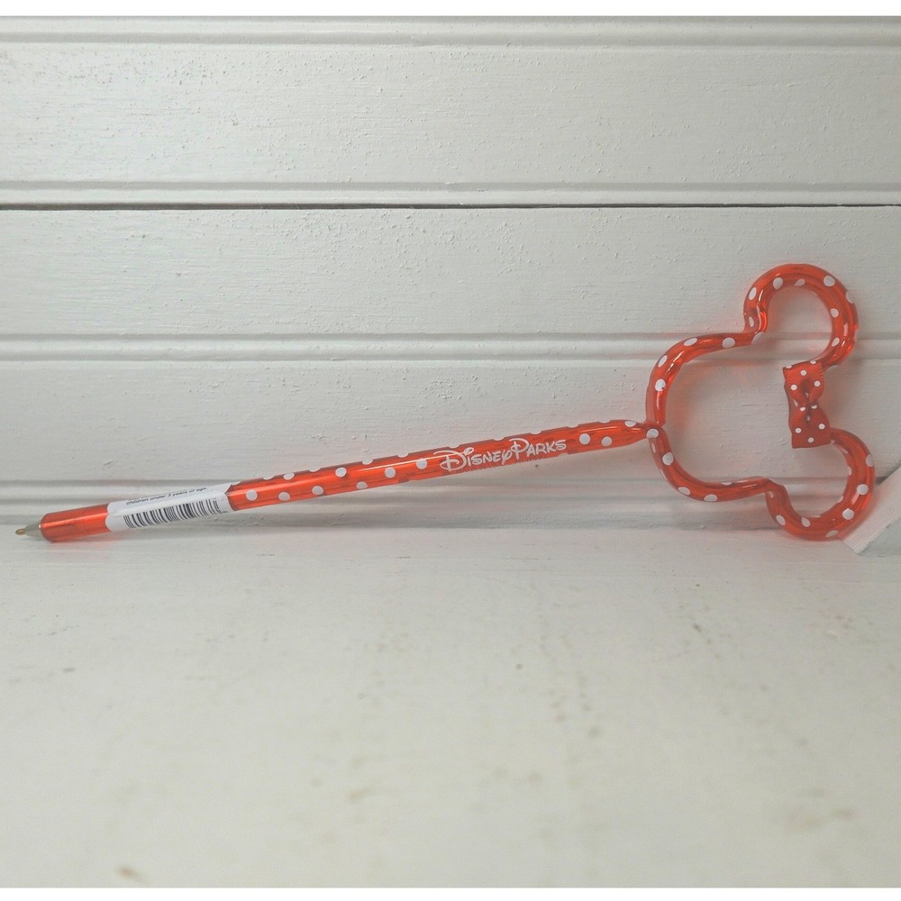 Disney Parks Minnie Mouse Pen Red & White Bow Authentic Collectible Memorabilia